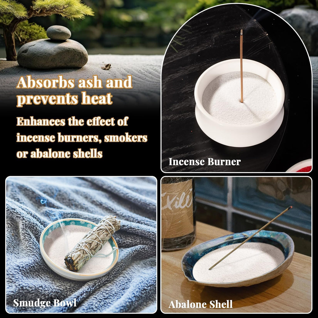RAINFLOW 15oz Fine White Sand - Quartz Sand for Crafts & Decor | Decorative Sand for Aquarium Tank, Wedding Unity Ceremony, Zen Garden, Vase Filler & Incense Burner & Substrate