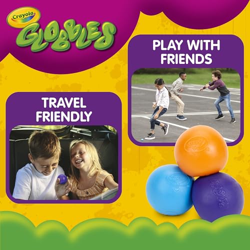 Crayola Globbles Fidget Toy, 6ct, Sticky Stress Ball, Kid Stocking Stuffers | Holiday Gift for Kids & Adults, Squishy Balls, Calming Sensory Gifts for Stress Relief