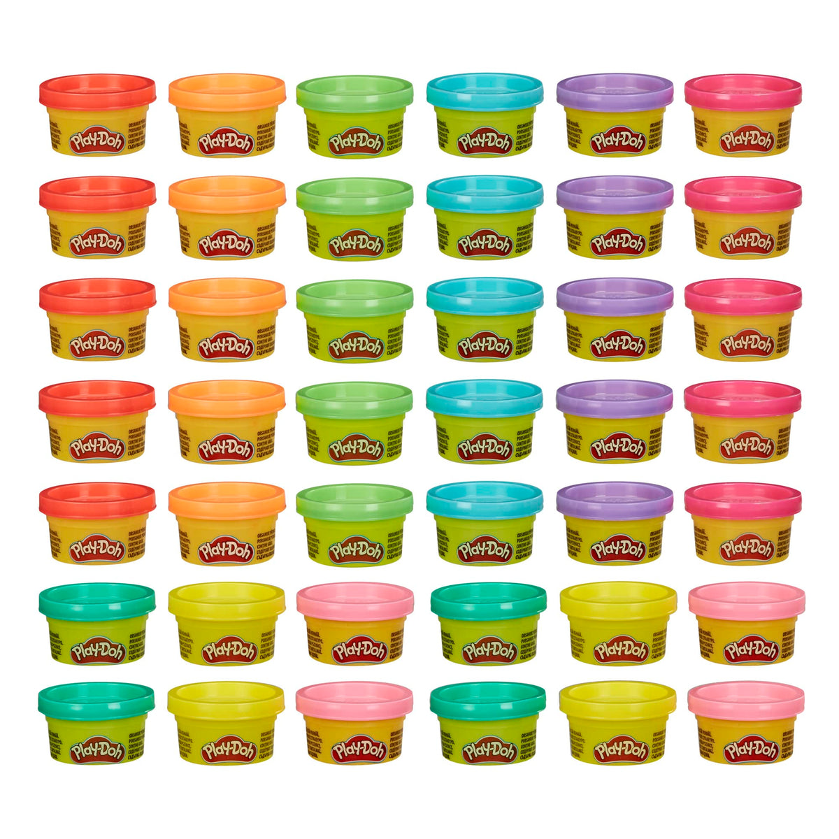 Play Doh Bulk Handout 42-Pack of 1-Ounce Modeling Compound Cans, Back to School Gifts, Prizes, & Party Favors, Kids Arts & Crafts, Preschool Toys, Ages 2+ (Amazon Exclusive)