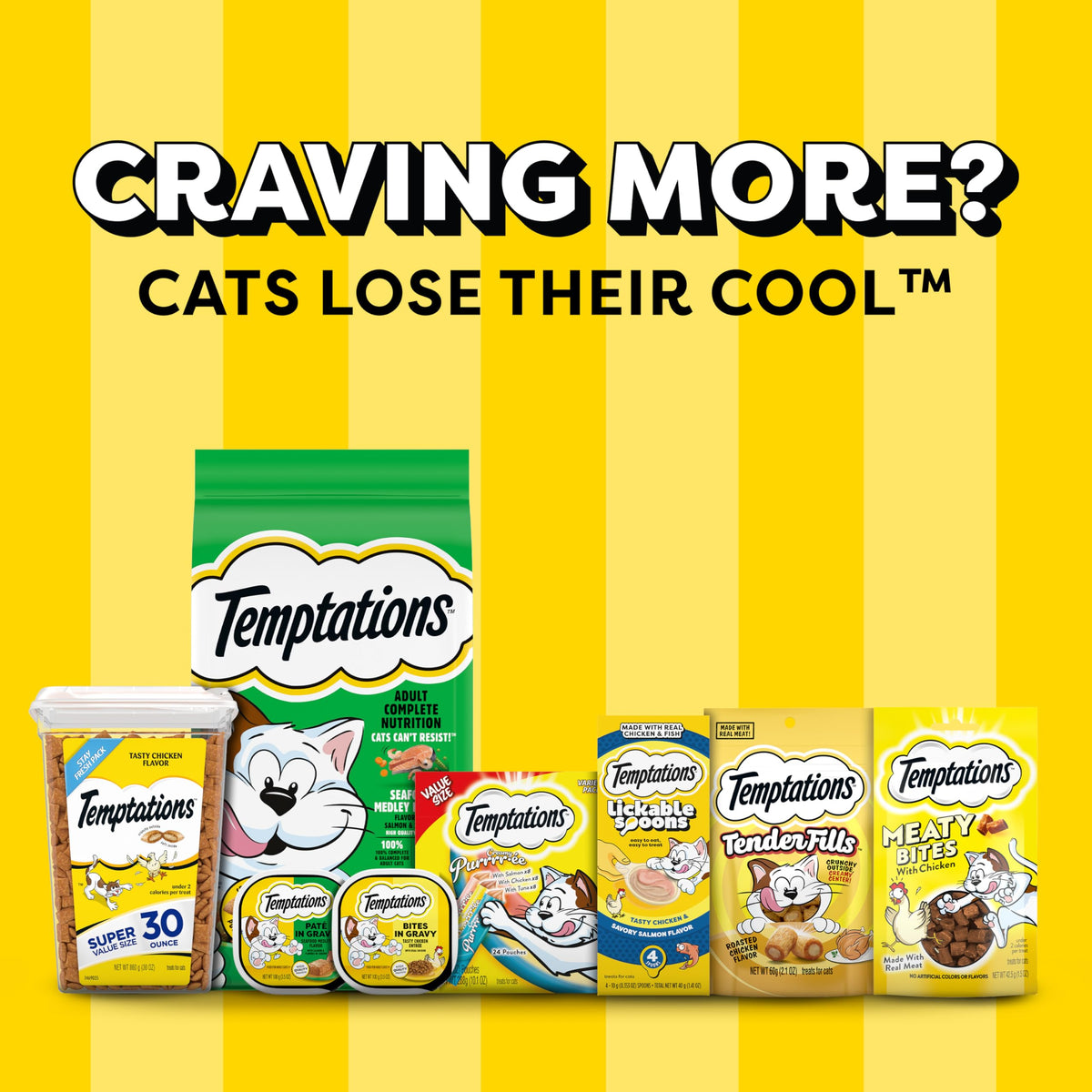 Temptations MixUps Crunchy and Soft Cat Treats, Catnip Fever, 16 oz | Chicken, catnip & cheese flavor, crunchy outside, soft inside, under 2 cal/treat, 100% complete & balanced, resealable tub