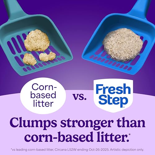 Fresh Step Odor Shield Multi Cat Clumping Cat Litter, 14 lb. | Febreze Freshness, Odor Shield with Ammonia Block Technology, Low Dust, Compatible with Most Automatic Litter Boxes
