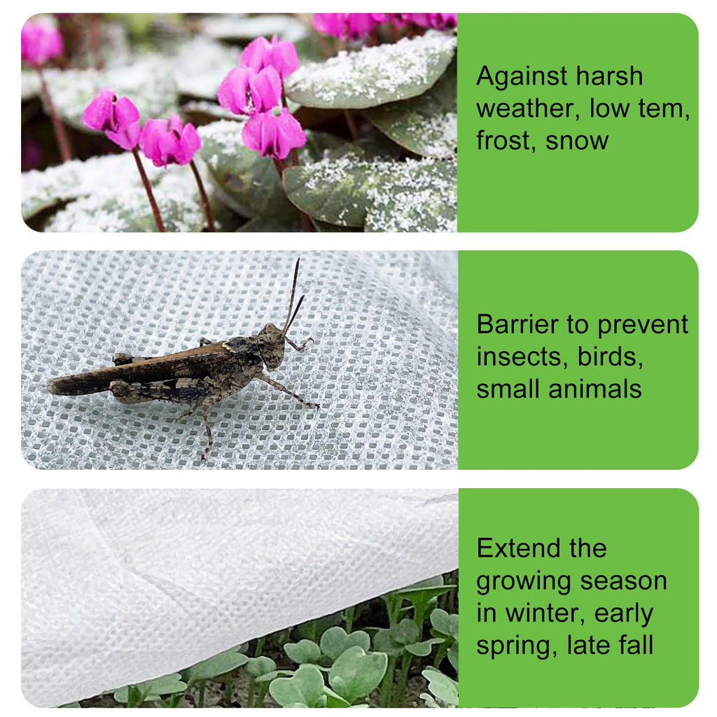 Plant Covers Freeze Protection 6.5x16ft Frost Cloth for Winter Outdoor | Plants Frost Blankets for Outdoor Plants as Frost Covers, Garden Row Cover Protects Vegetables Trees from Cold Snow & Sun