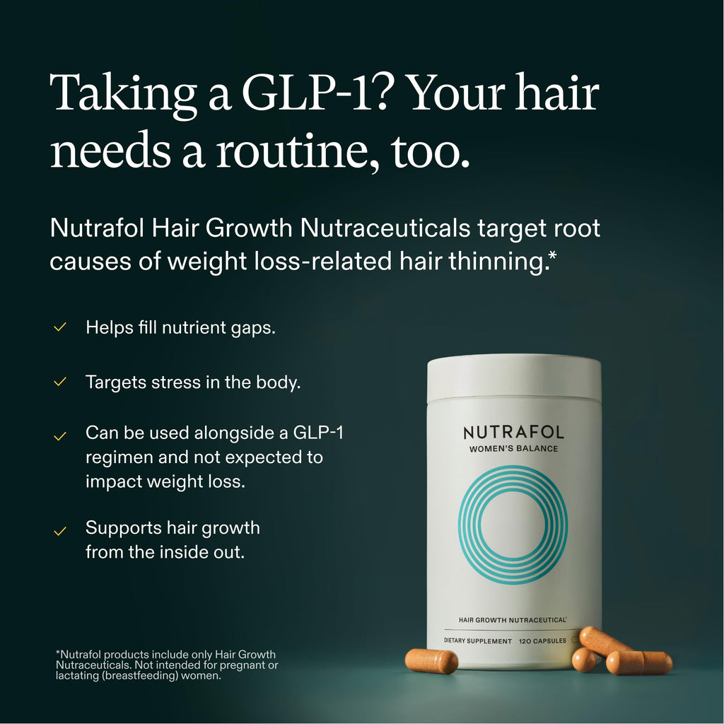 Nutrafol Women's Balance Hair Growth Supplements, Age 45+, 1-Month Bottle | #1 Dermatologist-Recommended Hair Growth Supplement Brand, Clinically Tested for Visibly Thicker Hair and Scalp Coverage