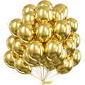 PartyWoo Gold Balloons 50pcs Gold Latex Helium Balloons 12 Inch | Birthday Wedding Anniversary Baby Shower Graduation Bachelorette Retirement Party Decorations Gold-G101