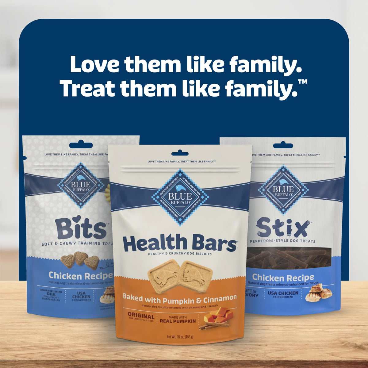 Blue Buffalo Health Bars Pumpkin & Cinnamon Dog Biscuits, 16 oz | Oven-Baked, Crunchy Texture, No Chicken By-Product, Corn, Wheat, or Soy