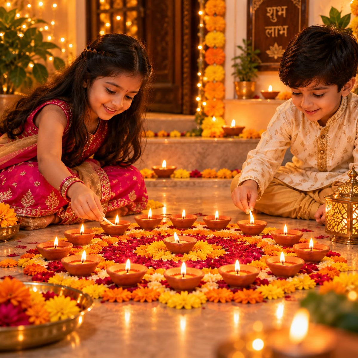 TIED RIBBONS 24 pcs Handmade Natural Clay Diya for Indian | Traditional Homemade Diwali Diyas Tealight | Indian Oil Lamp | Diwali Decorations | Indian Gifts, Pooja Decor | Terracotta Diyas