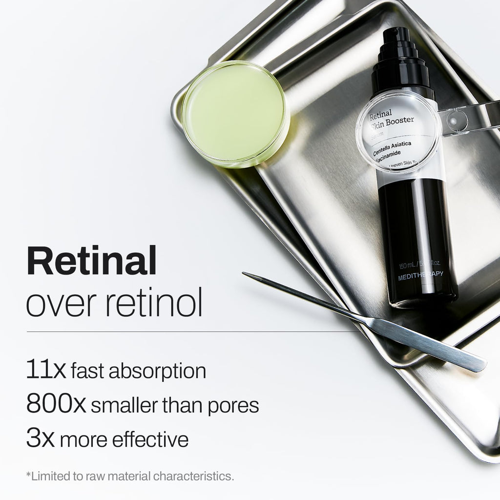 MEDITHERAPY Retinal Skin Booster Face&Body Serum for Uneven Skin 5.07 fl.oz | Retinal, Niacinamide - Pore Refining, Skin Firming & Signs of Aging, Gentle Daily Formula, Korean Skincare