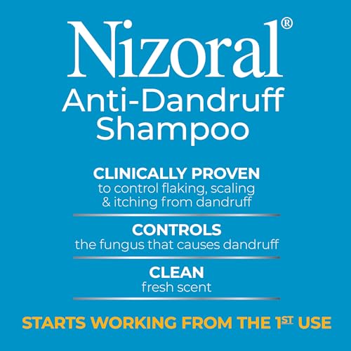 Nizoral Anti-Dandruff Shampoo with 1% Ketoconazole, Fresh Scent, 7 Fl Oz | Anti-Fungal Shampoo, Dandruff Shampoo for Dandruff Relief, Ketoconazole Shampoo, Dandruff Treatment, 1% Ketoconazole