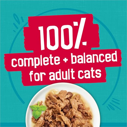 Friskies Purina Tasty Treasures Cat Food, Prime Filets Variety, (12) 5.5 oz | Chicken and tuna, chicken, ocean fish and turkey wet cat food in gravy or sauce, 100% complete & balanced for adult cats