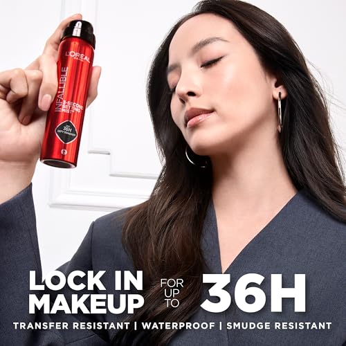 L'Oreal Paris Infallible 3-Second Setting Spray, Up to 36HR Wear, 1.76 oz | Microfine Mist Dries Instantly to Lock in Makeup, Waterproof, Non-Sticky, Transfer and Smudge-Resistant Finish
