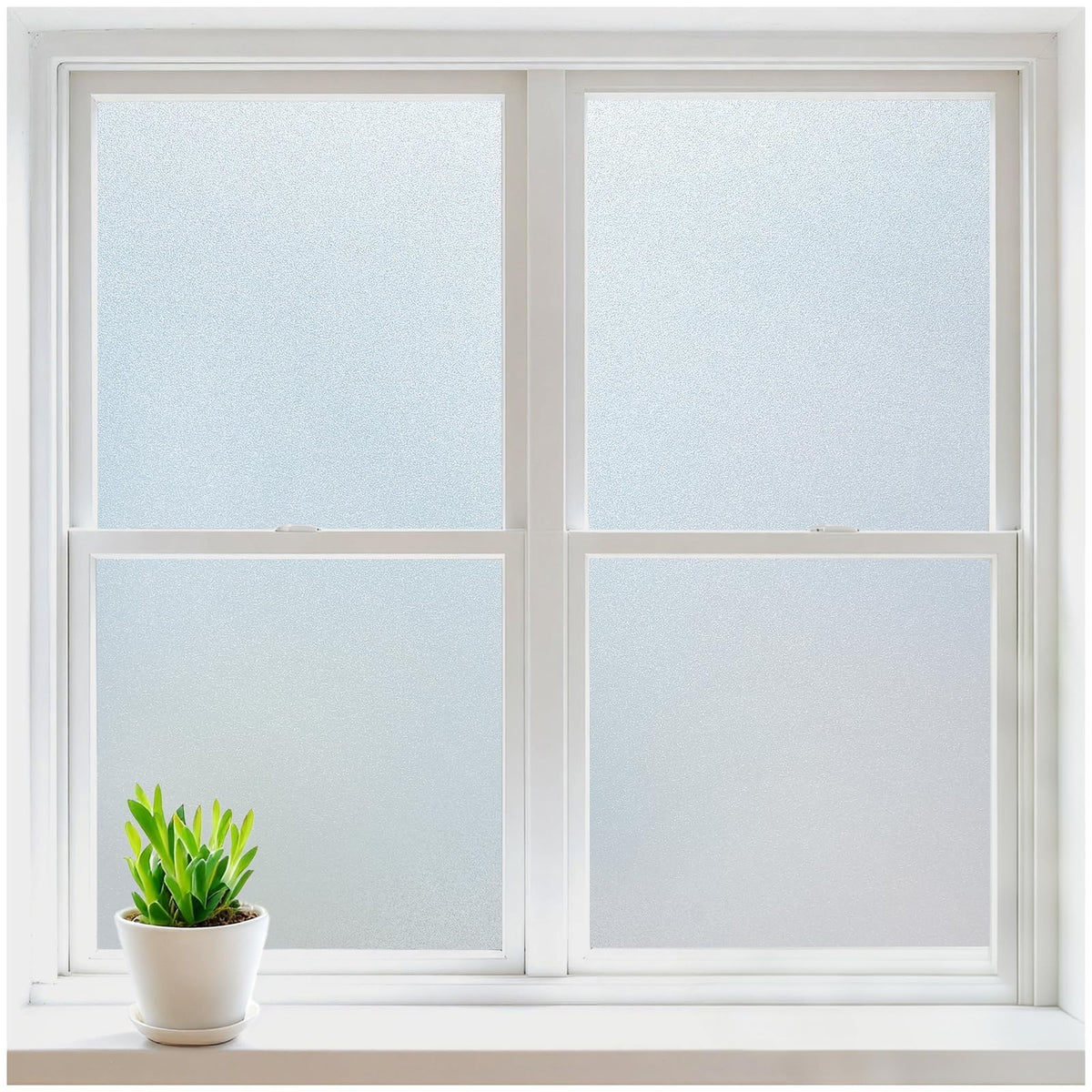 rabbitgoo Frosted Glass Window Privacy Film, Static Cling, 17.5" x 78.7" | Heat Control UV Blocking Sticker, Non Adhesive Removable Tint, No Glue Anti-Glare Renter Friendly Coverings for Home Bathroom