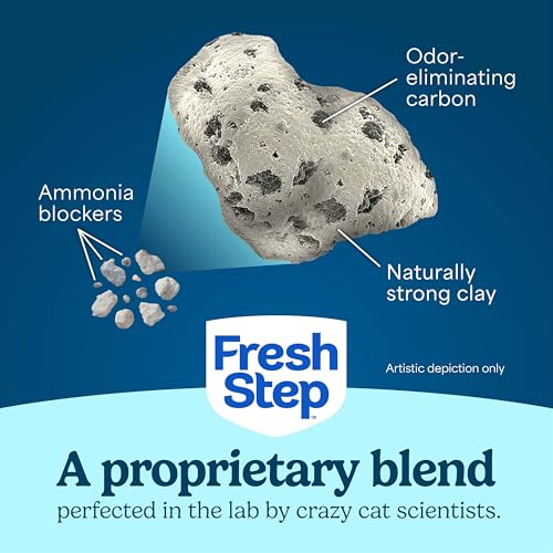 Fresh Step Odor Shield Multi Cat Clumping Cat Litter, 14 lb. | Febreze Freshness, Odor Shield with Ammonia Block Technology, Low Dust, Compatible with Most Automatic Litter Boxes