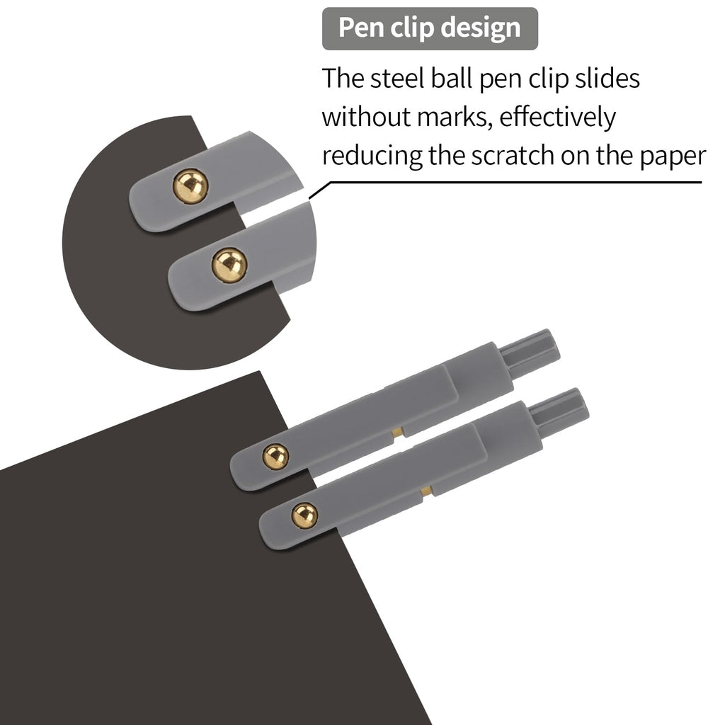 Ddaowanx Gel Pens,6 Pcs 0.5mm Retractable Quick Dry Black Ink Pens | Fine Point Smooth Writing Pens for Nurses,Teachers,Cute Stationery Office&School Supplies,Gifts for Women