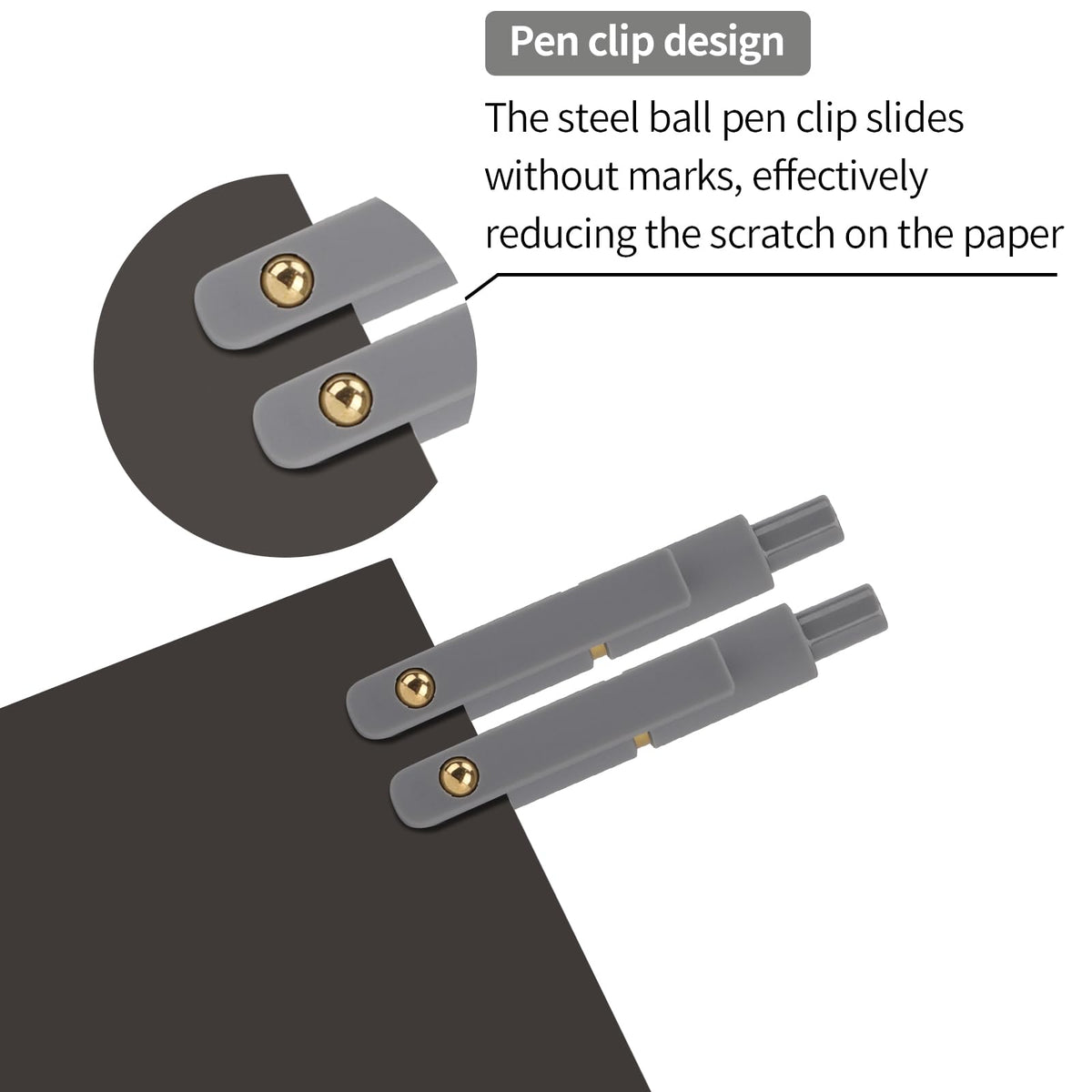 Ddaowanx Gel Pens,6 Pcs 0.5mm Retractable Quick Dry Black Ink Pens | Fine Point Smooth Writing Pens for Nurses,Teachers,Cute Stationery Office&School Supplies,Gifts for Women