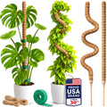 Imezos 2 Pack 30" Moss Pole for Plants – Moss Pole Monstera Plant Support | Bendable Plant Stakes for Indoor Plants – Moss Poles for Climbing Plants – Plant Sticks Support – Monstera Moss Pole Stakes
