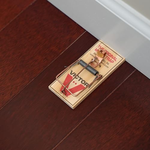 Victor Metal Pedal Mouse Traps, 12-Pack, Reusable Wooden Snap Traps | FSC Certified Wood, Indoor Mice Control Pest Elimination, Rodent Killer Control, Clean & Quick Trapping, Mice Traps for House