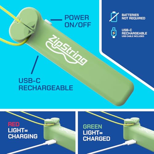 ZipString Original Rope Launcher Toy, Luscious Lime | As Seen on Shark Tank, For Kids & Adults, Fly String Loop in Air, Endless Tricks & Fun