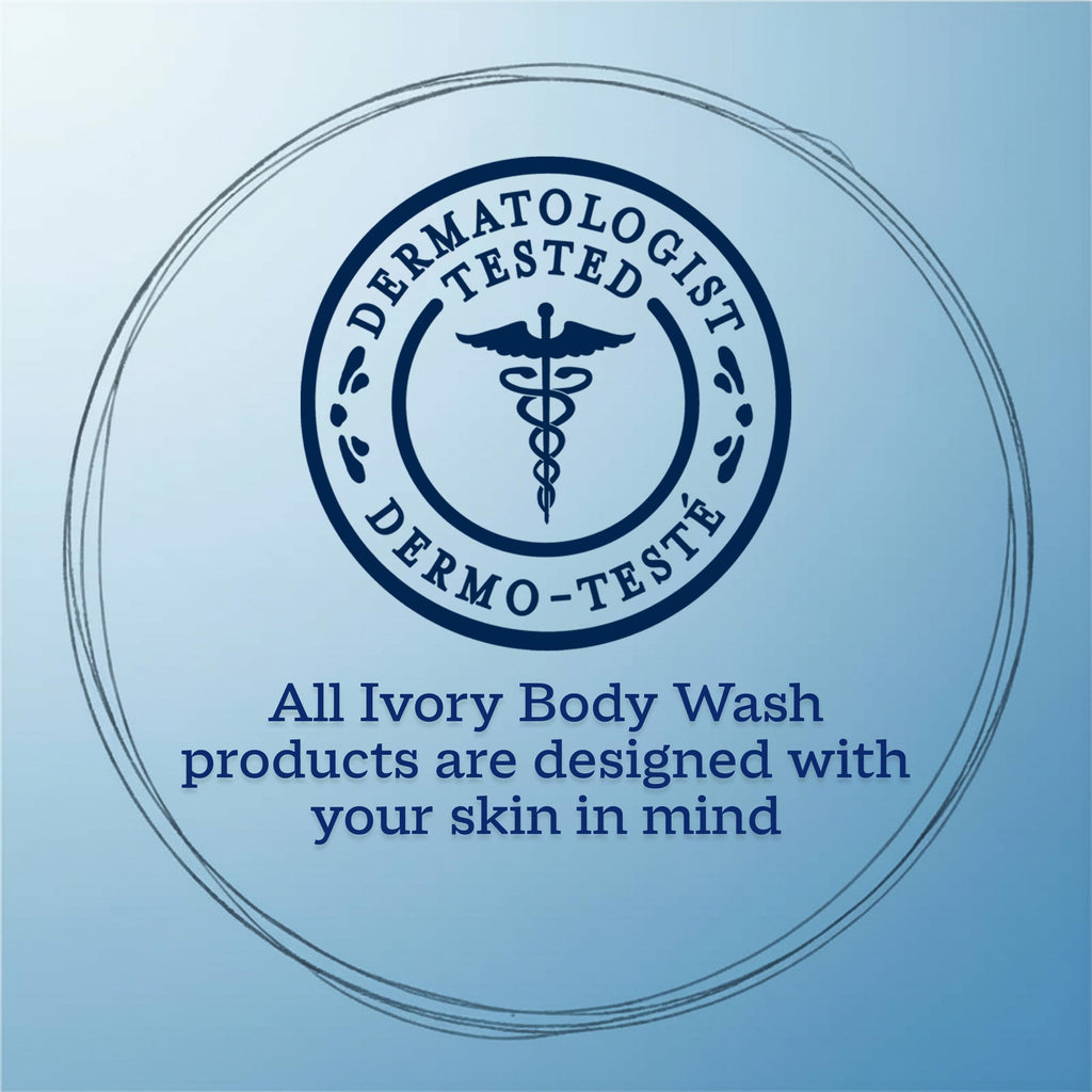 Ivory Body Wash Designed for the Whole Family, Original Scent, 35 fl oz | Gentle Formula for Sensitive Skin | Free of Dyes, Parabens, & Phthalates | Plant-Based Cleaning Power Designed for Skin's pH
