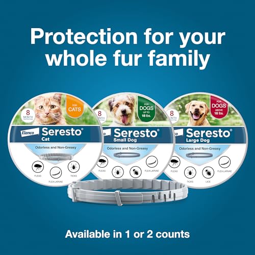 Seresto 8-Month Flea & Tick Collar for Large Dogs Over 18 lbs., 1ct